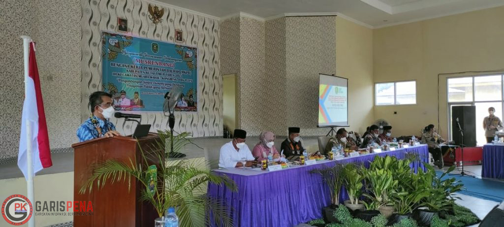 FOTO : Musrenbang berlangsung di BPU Kecamatan Muara Wahau, Kamis (10/3/2022)
