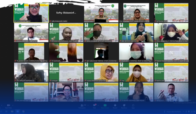 SERIUS:Peserta Webinar Kompetensi Pemerintahan bertemakan "Urusan Pemerintah yang Menjadi Kewenangan Daerah".