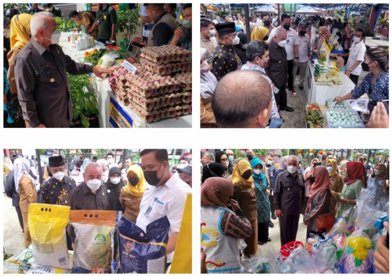 DATANG LANGSUNG: Gubernur apresiasi gelaran Pangan Murah, yang digagas DPTPH Kaltim.