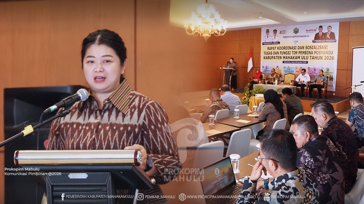 Bupati Mahakam Ulu Angela Idang Belawan di Rakor TP Posyandu
