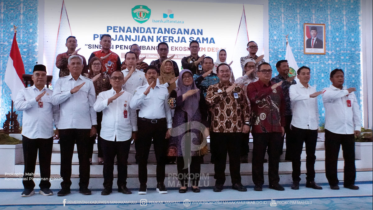 Perjanjian Kerja Sama (PKS) Sinergi Pengembangan Ekosistem Desa antara Pemerintah Provinsi Kalimantan Timur dan Bankaltimtara