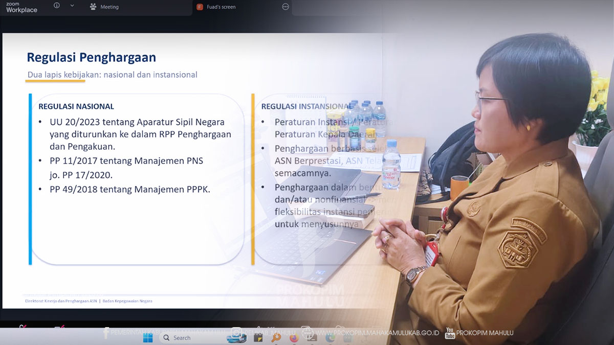 Zoom Meeting Sharing Session bertema "Menghargai Dedikasi dan Mengapresiasi Prestasi"